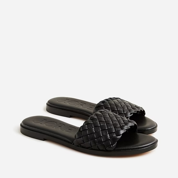 J. Crew Black Woven Leather Sandals - Picture 5 of 11